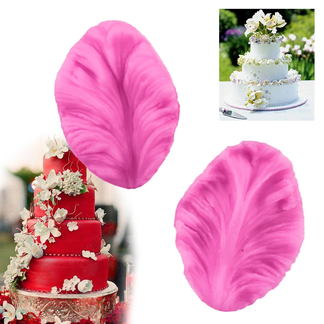 2pcs Leaves Shape DIY Cake Fondant Silicone Mold 3D Flower Cooking Wedding Decoration Baking Sugar Craft Molds
2pcs Leaves Shape DIY Cake Fondant Silicone Mold 3D Flower Cooking Wedding Decoration Baking Sugar Craft Molds