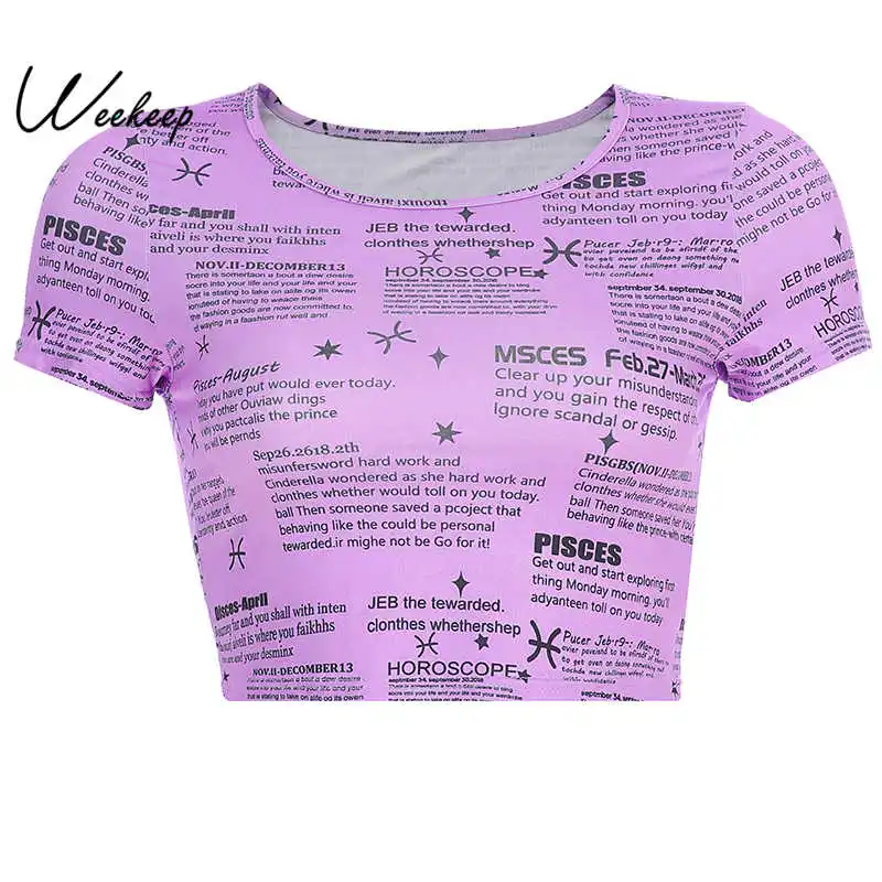 Weekeep Cropped Letter Print O-neck Short Sleeve t shirt Women Bodycon Streetwear Crop Top Summer Fashion Tee Shirt Femme Tops
Weekeep Cropped Letter Print O-neck Short Sleeve t shirt Women Bodycon Streetwear Crop Top Summer Fashion Tee Shirt Femme Tops