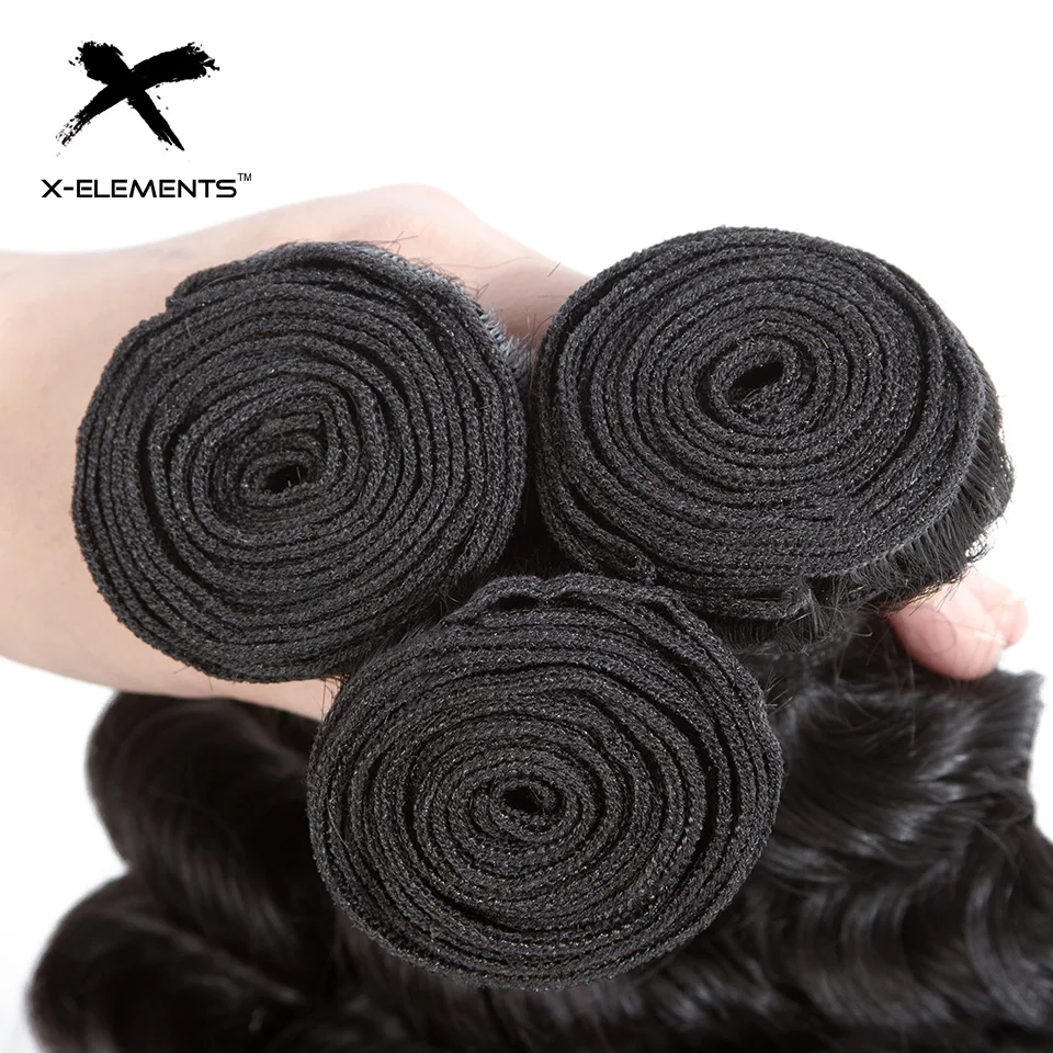 X-Elements Brazilian Deep Wave Hair 134 Bundles Deals Natural Color Human Hair Extensions 8-26 Non Remy Hair Weave Bundles (16)