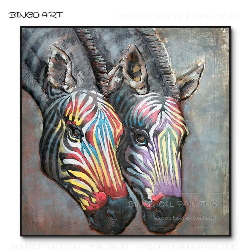 New Arrivals Hand-painted High Quality Zebra Wall Art Painting on Canvas Fashion Colors Artwork Modern Animal Zebra Oil Painting
New Arrivals Hand-painted High Quality Zebra Wall Art Painting on Canvas Fashion Colors Artwork Modern Animal Zebra Oil Painting