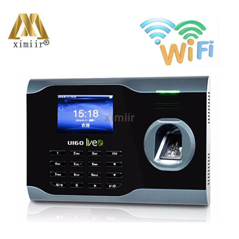 

WIFI TCP/IP Biometric Fingerprint Time Clock Recorder Attendance Employee Electronic Punch Reader Machine U160 Time Recording
