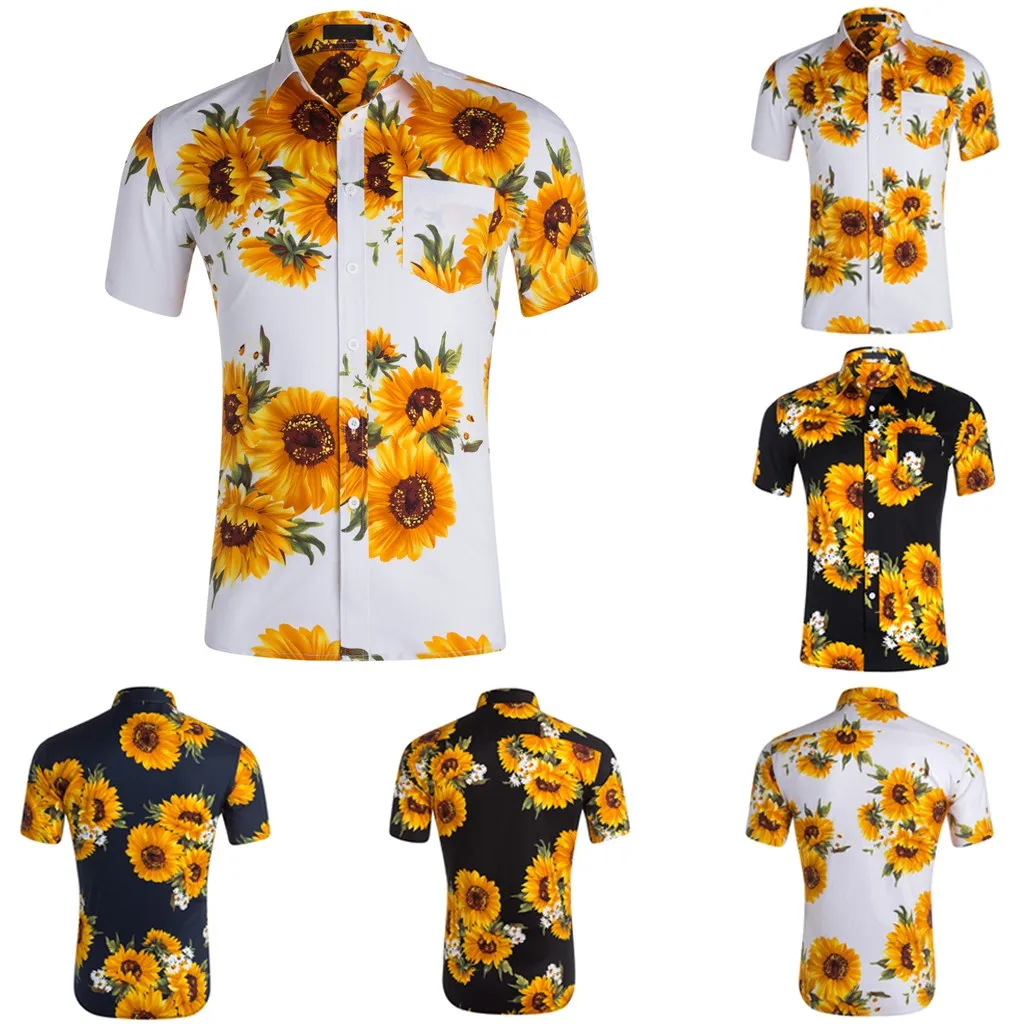 2019 Summer New Casual Male Hawaiian Shirts Men's Baggy Beach Hawaiian Print Short Sleeve Button Retro Shirt Tops Blouse S-2XL
2019 Summer New Casual Male Hawaiian Shirts Men's Baggy Beach Hawaiian Print Short Sleeve Button Retro Shirt Tops Blouse S-2XL