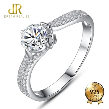 DR Wedding Rings for Women Tiny CZ Paved with One Carat Zircon 925 Sterling Silver Engagement Finger Ring Bague Female
DR Wedding Rings for Women Tiny CZ Paved with One Carat Zircon 925 Sterling Silver Engagement Finger Ring Bague Female