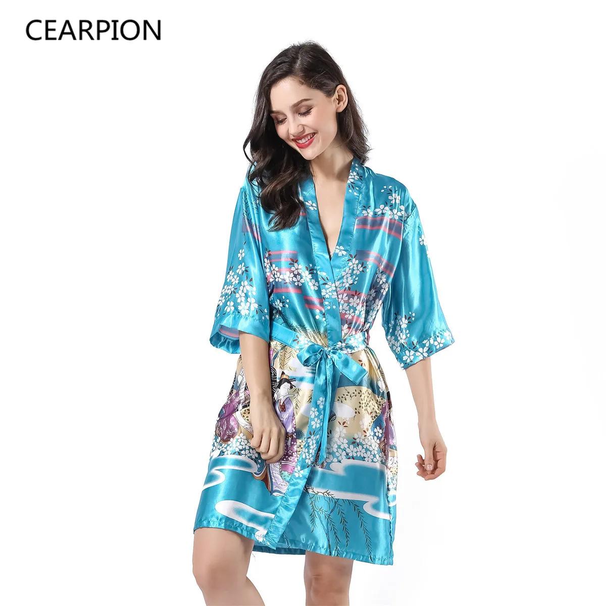 CEARTION Women's Kimono Bath Robe Gown Sexy Sleepwear Rayon Nightwear Casual Soft Home Clothes Print Floral Negligee Pajamas
CEARTION Women's Kimono Bath Robe Gown Sexy Sleepwear Rayon Nightwear Casual Soft Home Clothes Print Floral Negligee Pajamas