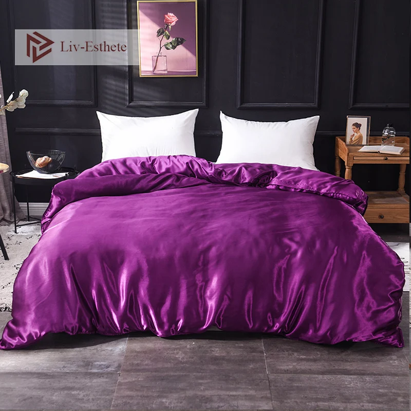 Liv-Esthete 2019 Luxury 100% Silk Purple Bedding Sets Silky 1pcs Duvet Cover Set Bed Set Single Double Queen King Quilt Cover
Liv-Esthete 2019 Luxury 100% Silk Purple Bedding Sets Silky 1pcs Duvet Cover Set Bed Set Single Double Queen King Quilt Cover