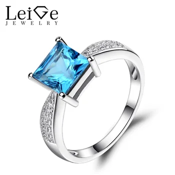 Leige Jewelry Swiss Blue Topaz Rings for Women Princess Cut Blue Gemstone Wedding Engagement Ring Sterling Silver 925 Jewelry
Leige Jewelry Swiss Blue Topaz Rings for Women Princess Cut Blue Gemstone Wedding Engagement Ring Sterling Silver 925 Jewelry
