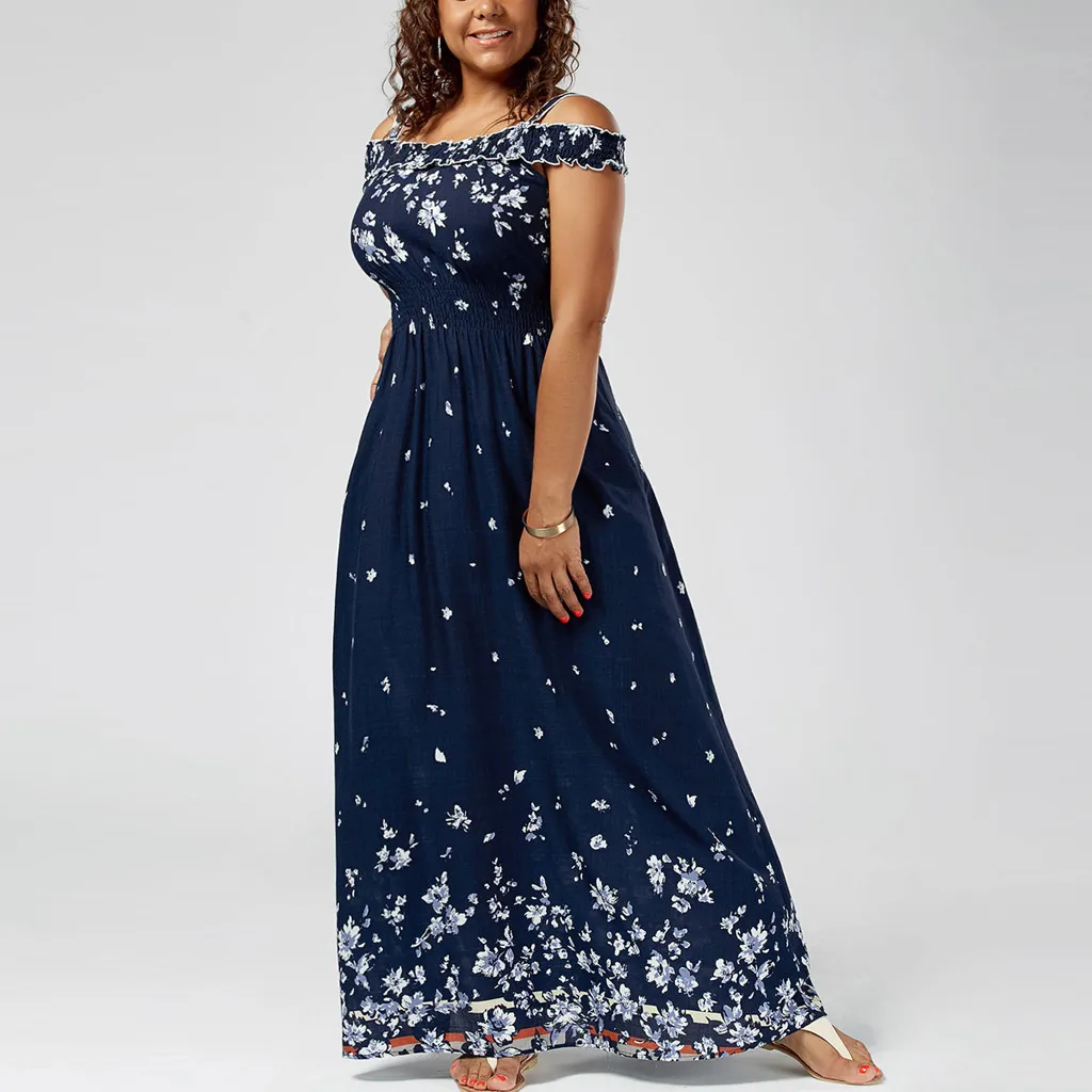 Women Ladies Fashion Plus Size Bohemian Print Slash Neck High Waist Dress Ankle-Length Dress Fashion Dress Empire Waistline
Women Ladies Fashion Plus Size Bohemian Print Slash Neck High Waist Dress Ankle-Length Dress Fashion Dress Empire Waistline