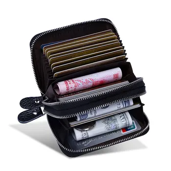 Double Zipper RFID Blocking Antimagnetic Leather Organ ID Credir Card Package Wallet Change Purse
Double Zipper RFID Blocking Antimagnetic Leather Organ ID Credir Card Package Wallet Change Purse