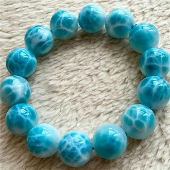 Precious Blue Natural Ice Larimar Gem Stone Stretch Healing Crystal Big Round Bead Bracelet For Women Men 16.5mm
Precious Blue Natural Ice Larimar Gem Stone Stretch Healing Crystal Big Round Bead Bracelet For Women Men 16.5mm