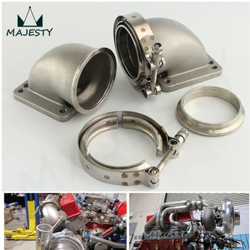 2PCS Fits For T3 T4 Turbocharger 3" Vband 90Degree Cast Turbo Elbow Adapter Flange+Clamp
2PCS Fits For T3 T4 Turbocharger 3" Vband 90Degree Cast Turbo Elbow Adapter Flange+Clamp