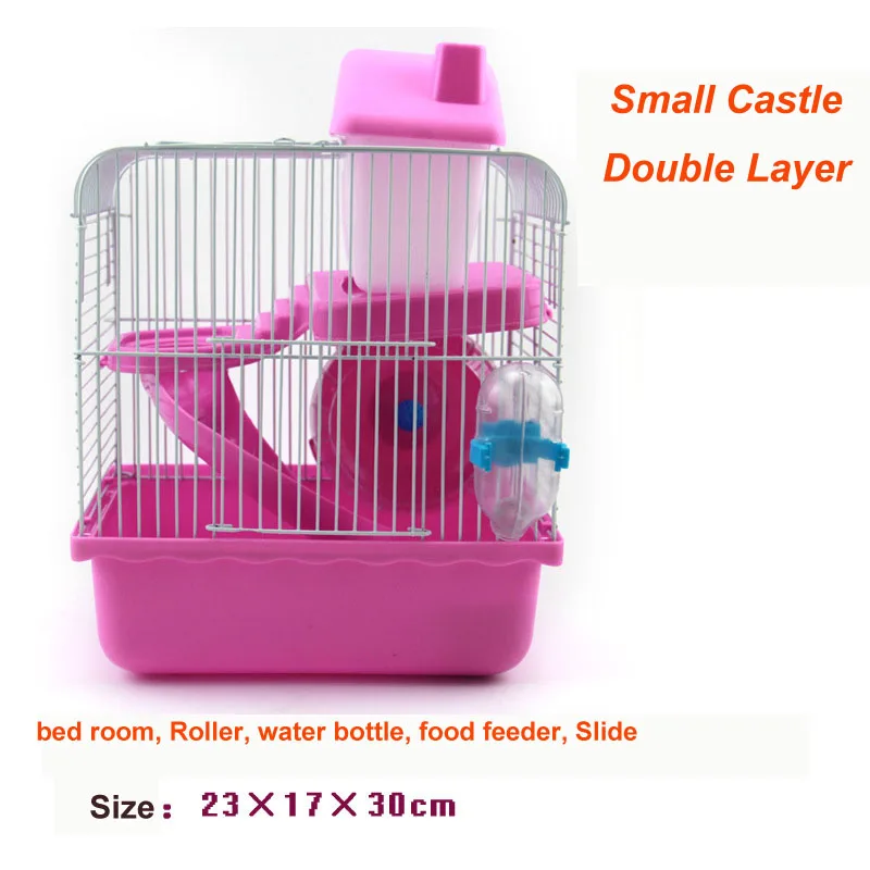 2 Floors Storey Hamster Cage Mouse House with Slide Disk Spinning Bottle Small Castle Hamster Cage
2 Floors Storey Hamster Cage Mouse House with Slide Disk Spinning Bottle Small Castle Hamster Cage