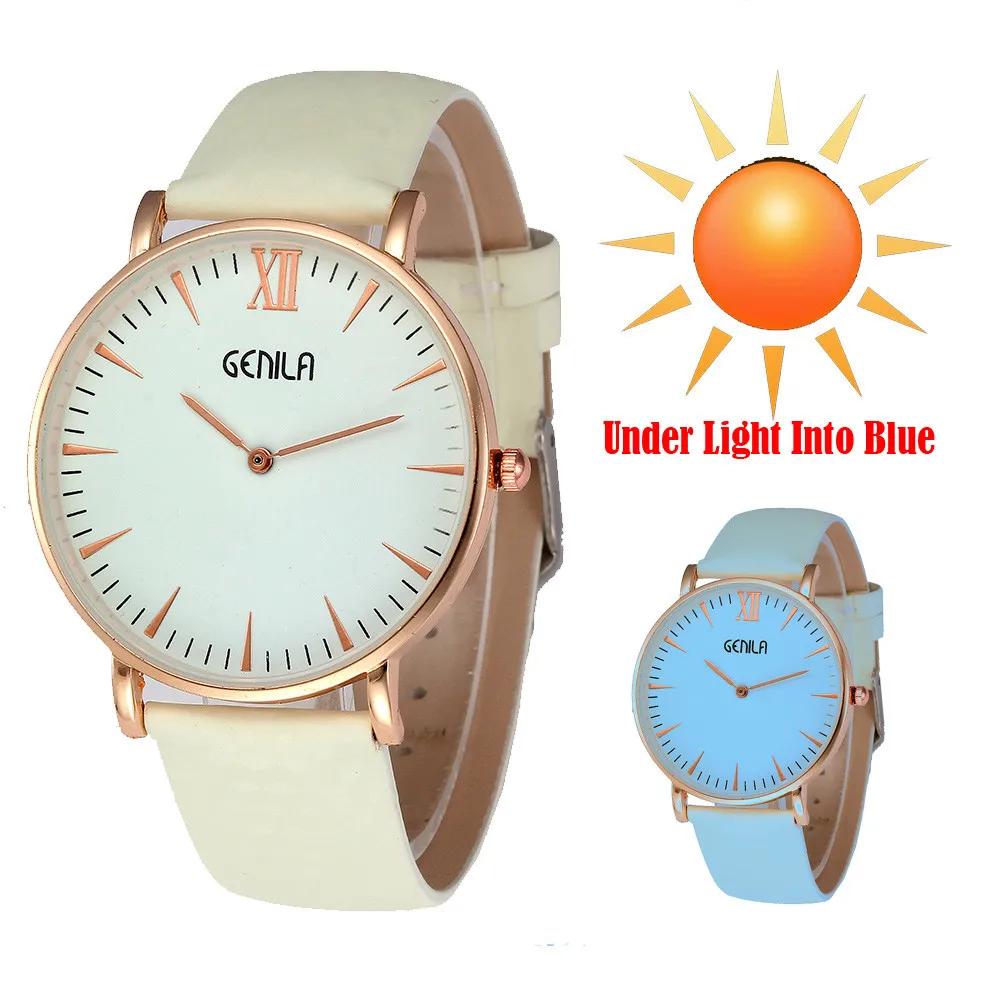 Personality Trend Womens Temperature Sensing Color Changing Women Watch Fashion Classic Leather Quartz Wrist Watch Clock Gift #S
Personality Trend Womens Temperature Sensing Color Changing Women Watch Fashion Classic Leather Quartz Wrist Watch Clock Gift #S
