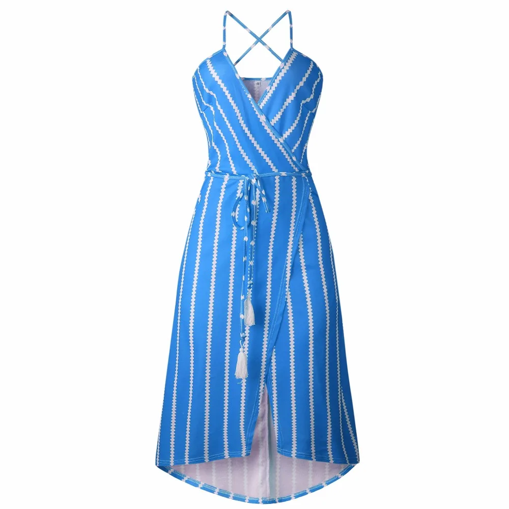 Summer 2019 Boho Women Casual Dress Striped Halter Evening Party Beach Dresses High Waist Sundress Bohemian Sexy Dress Vestido
Summer 2019 Boho Women Casual Dress Striped Halter Evening Party Beach Dresses High Waist Sundress Bohemian Sexy Dress Vestido