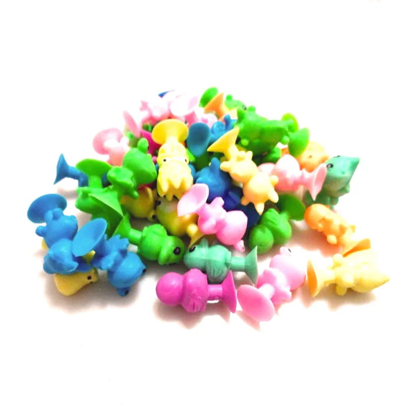 

20pcs/lot Children's Cupule Cartoon monster Model Action Figures toys Sucker Mini Suction Cup Collector Capsule kids gift