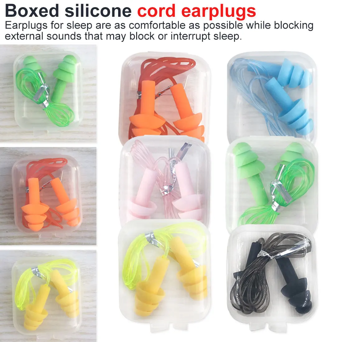 Noise Reduction and Environmental learning sleep earplugs Protection Swimming Universal boxed soft silicone swimming earplugs
Noise Reduction and Environmental learning sleep earplugs Protection Swimming Universal boxed soft silicone swimming earplugs