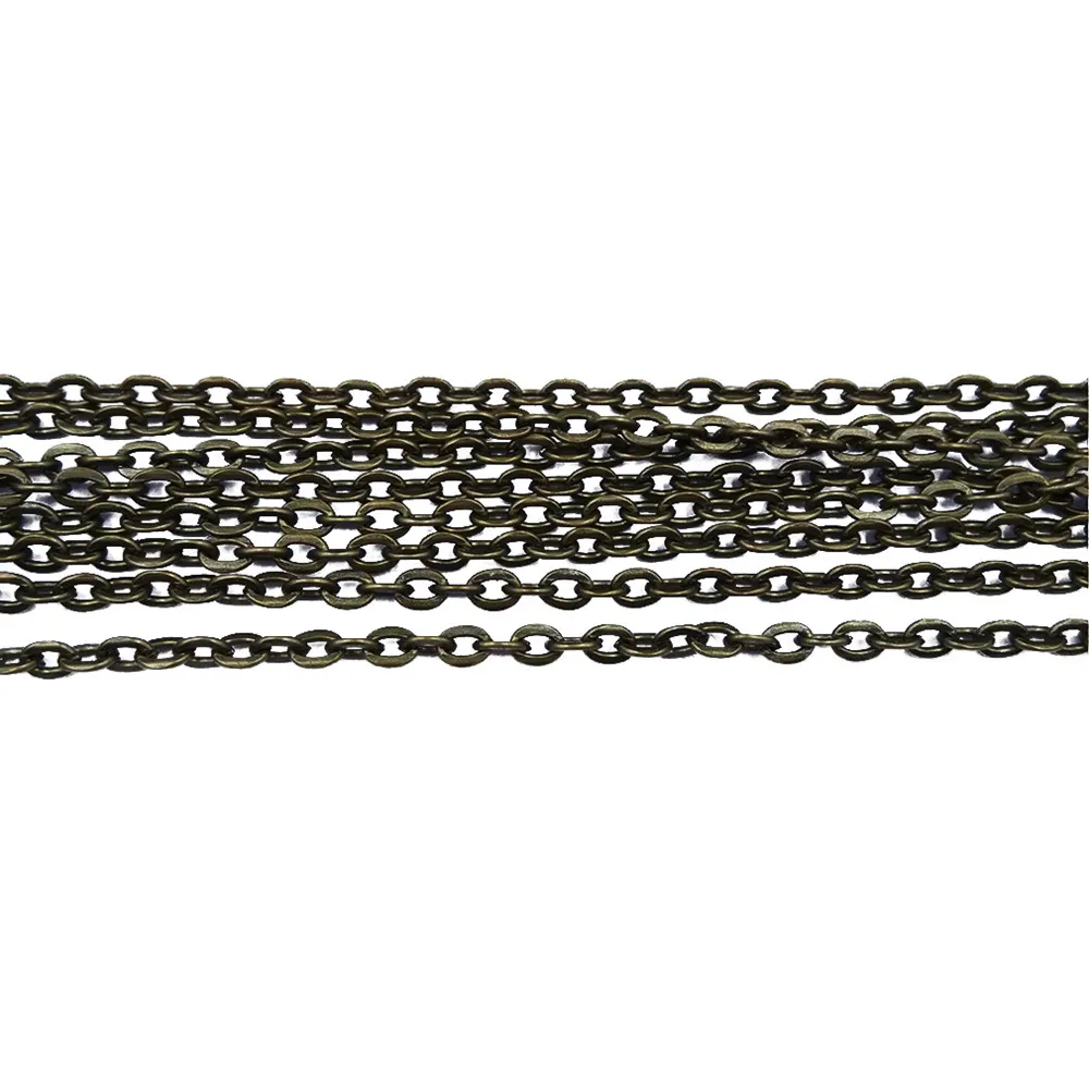Antique Bronze 100m 2x3mm 3x4mm Cross Flat Cable Chains Metal Link Chain Findings for Jewelry Making FCC-02
Antique Bronze 100m 2x3mm 3x4mm Cross Flat Cable Chains Metal Link Chain Findings for Jewelry Making FCC-02