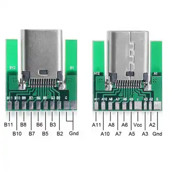 Jimier CY DIY 24pin USB 3.1 Type C Female Socket Connector SMT type Attached with PC Board Cable
Jimier CY DIY 24pin USB 3.1 Type C Female Socket Connector SMT type Attached with PC Board Cable