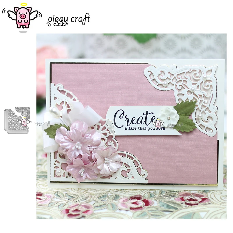 Piggy Craft metal cutting dies cut die mold 2019 Lace corner frame Scrapbook paper craft knife mould blade punch stencils dies
Piggy Craft metal cutting dies cut die mold 2019 Lace corner frame Scrapbook paper craft knife mould blade punch stencils dies