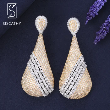 SISCATHY 27*65mm Luxury Waterdrop Shape African bridal Earrings Cubic Zirconia Inlaid Dangle Drop Earrings Engagement Wedding
SISCATHY 27*65mm Luxury Waterdrop Shape African bridal Earrings Cubic Zirconia Inlaid Dangle Drop Earrings Engagement Wedding