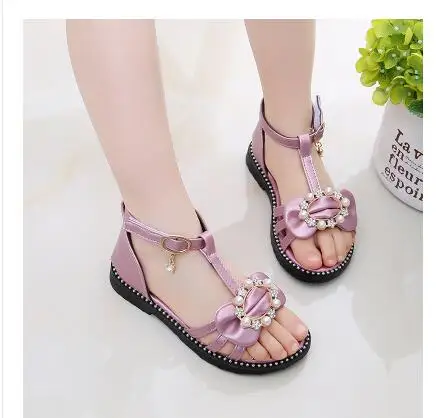 Summer Girls Sandals Children Shoes Rhinestone Princess Cute flowers Shoes Flip Flops With Elastic Band Beach Sandal Size 26-36
Summer Girls Sandals Children Shoes Rhinestone Princess Cute flowers Shoes Flip Flops With Elastic Band Beach Sandal Size 26-36
