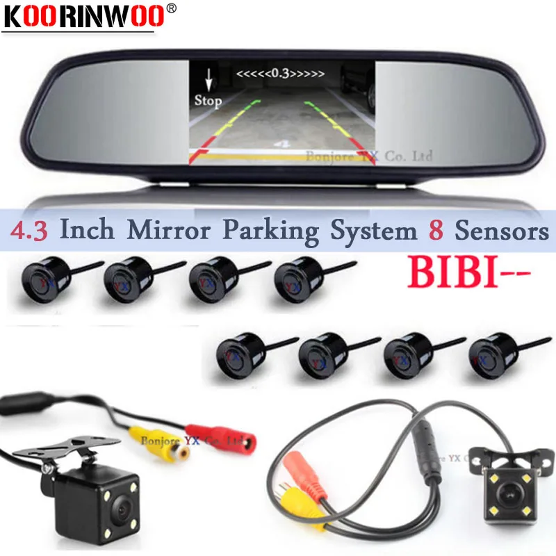 Koorinwoo 4.3 inch Monitor Mirror Car Parking Sensor 8 Radars Buzzer Car Rearview Camera Front Fort Parktronic System Jalousie
Koorinwoo 4.3 inch Monitor Mirror Car Parking Sensor 8 Radars Buzzer Car Rearview Camera Front Fort Parktronic System Jalousie