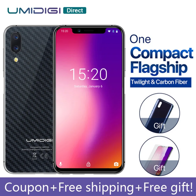 UMIDIGI One Global Version Android 8.1 4GB 32GB Helio P23 Octa-core Cell phone 5.99" Full Display 12MP+5MP Dual Cams Smartphone
UMIDIGI One Global Version Android 8.1 4GB 32GB Helio P23 Octa-core Cell phone 5.99" Full Display 12MP+5MP Dual Cams Smartphone