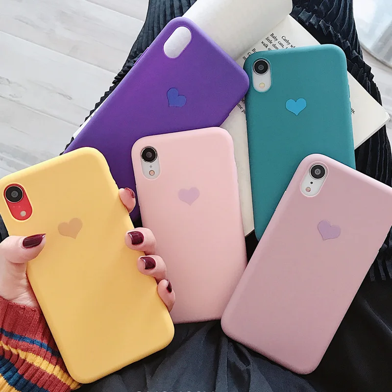 Original Color Love Heart Logo Matte Soft TPU Silicone Case Cover For Apple iPhone 6 6G 6s 7 8 Plus 7Plus 10 X XR Xs Max Coque
Original Color Love Heart Logo Matte Soft TPU Silicone Case Cover For Apple iPhone 6 6G 6s 7 8 Plus 7Plus 10 X XR Xs Max Coque