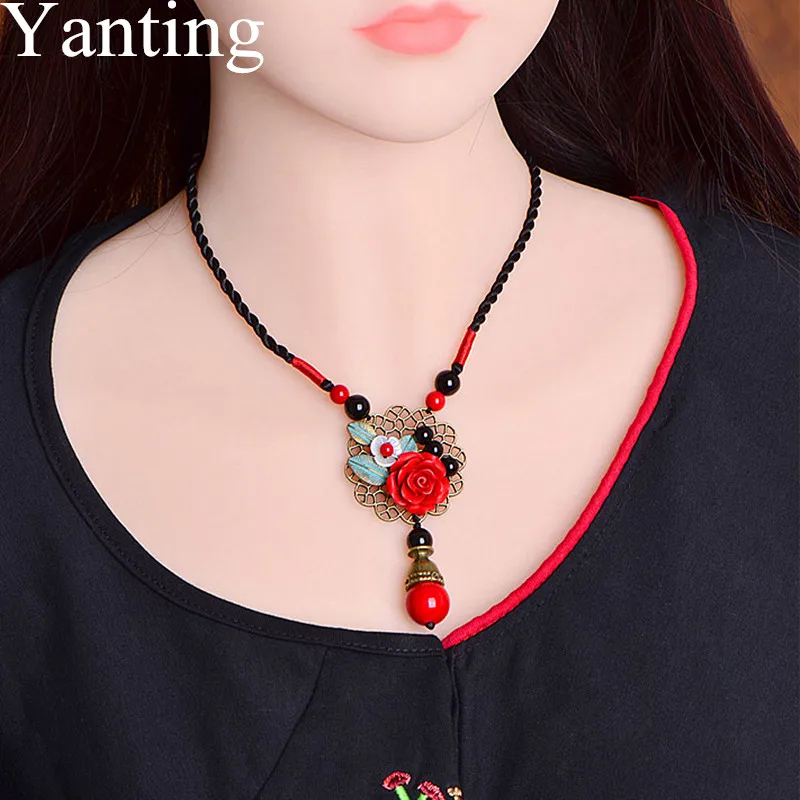 Yanting Ethnic Short Chokers Necklaces Vintage Pendant Necklace For Women Red Flower Statement Necklace Accessories 0126
Yanting Ethnic Short Chokers Necklaces Vintage Pendant Necklace For Women Red Flower Statement Necklace Accessories 0126