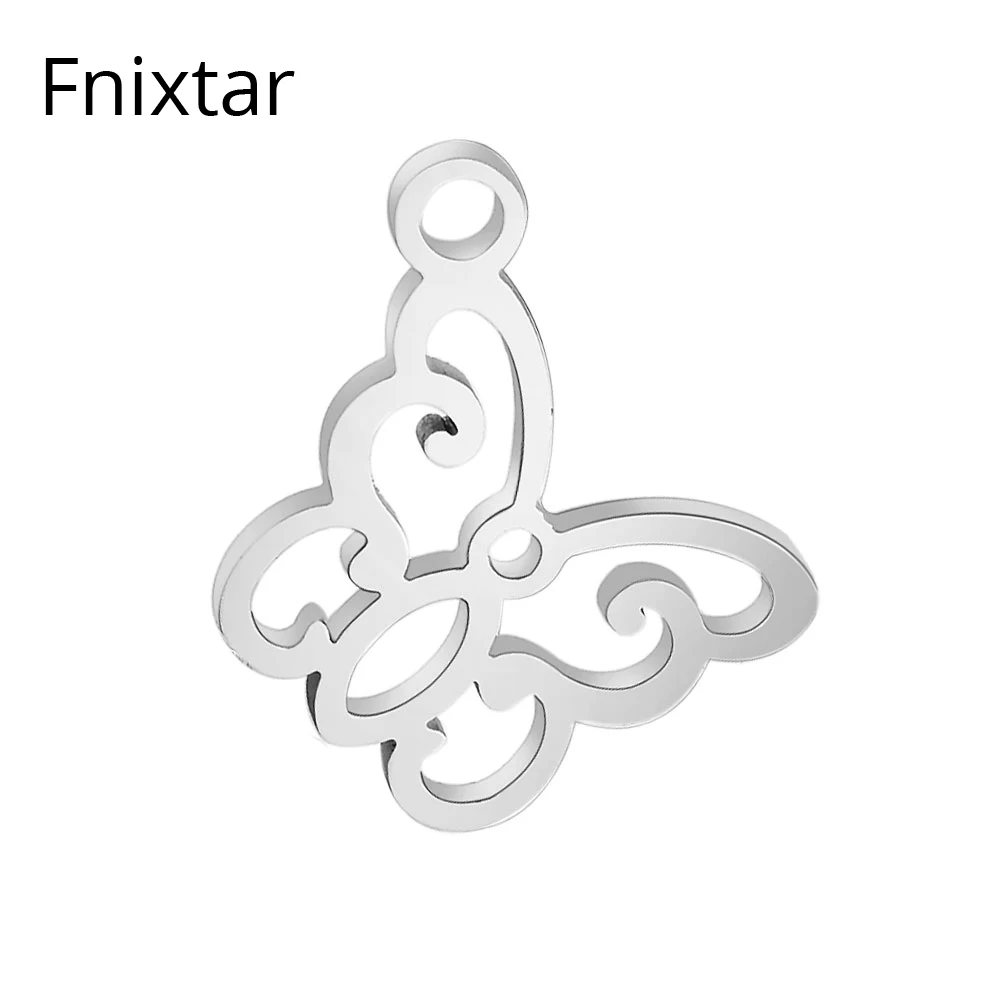 Fnixtar DIY Butterfly Cutting Charms Polished 316L Stainless Steel Animal Charms 12.5*15.2mm Handmade Jewelry Pendant 20pcs/lot
Fnixtar DIY Butterfly Cutting Charms Polished 316L Stainless Steel Animal Charms 12.5*15.2mm Handmade Jewelry Pendant 20pcs/lot