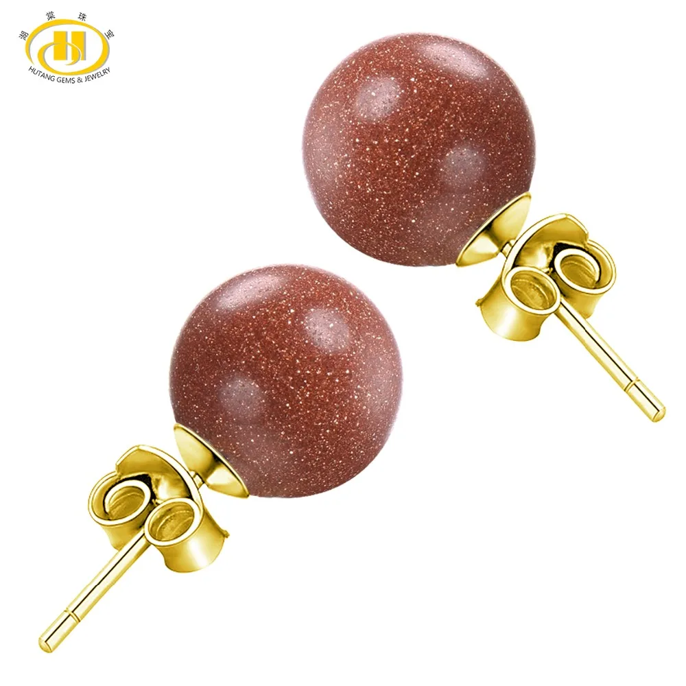 Hutang 8mm Natural Gemstone Gold Sandstone Stud Earrings Solid 925 Sterling Silver Fine Fashion Stone Jewelry For Women Gift New
Hutang 8mm Natural Gemstone Gold Sandstone Stud Earrings Solid 925 Sterling Silver Fine Fashion Stone Jewelry For Women Gift New