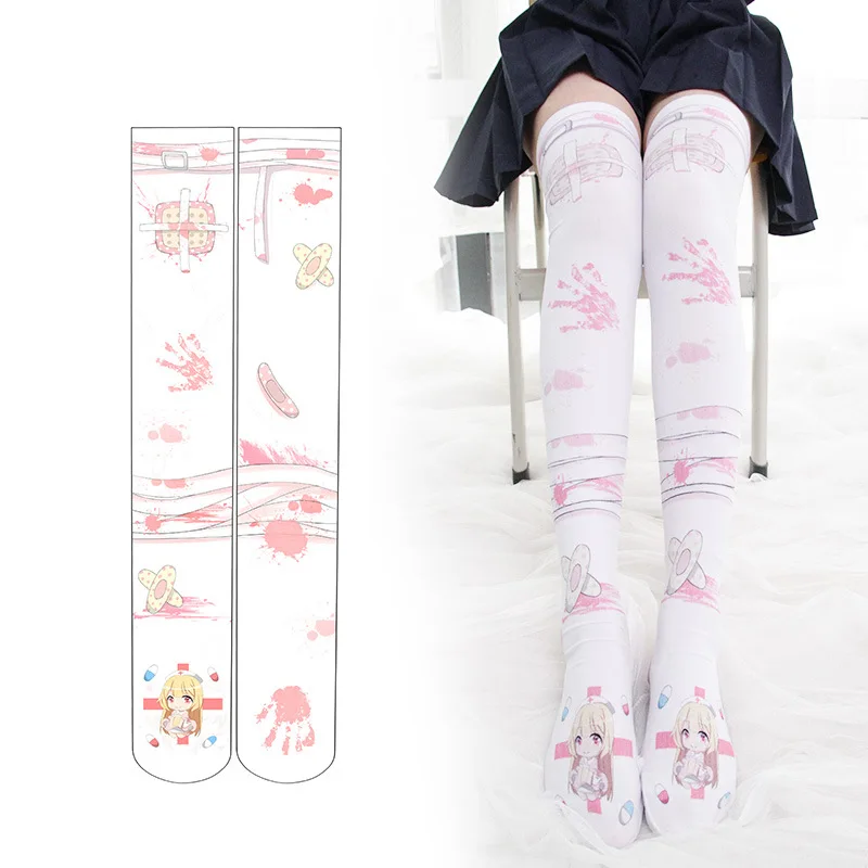 Personality Lolita Girls Thigh High Stockings Bandage Printed Velvet Long Stocking Kawaii Japanese Style Overknee Tights Socks
Personality Lolita Girls Thigh High Stockings Bandage Printed Velvet Long Stocking Kawaii Japanese Style Overknee Tights Socks