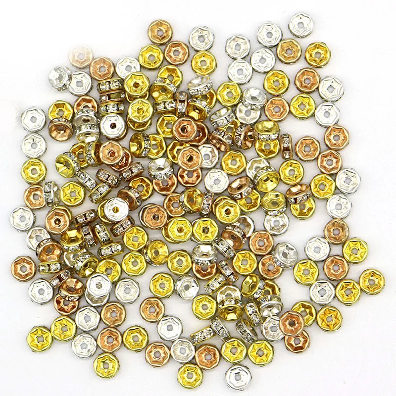 Wholesale Price 6mm 200pcs/lot hole is 1.5mm Silver Plated Beads Rhinestone Crystal Spacer Beads For Jewelry Making
Wholesale Price 6mm 200pcs/lot hole is 1.5mm Silver Plated Beads Rhinestone Crystal Spacer Beads For Jewelry Making