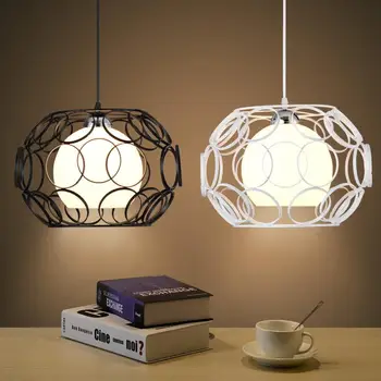 Retro industry iron lantern pendant lights hollow bright living room dining room bedroom book black white pendant lamps ZA
Retro industry iron lantern pendant lights hollow bright living room dining room bedroom book black white pendant lamps ZA