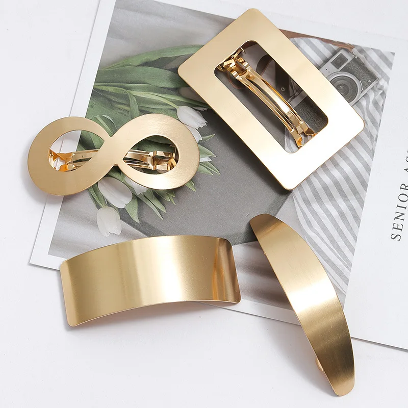 Fashion Woman Metal Hair Clip Lazy Wind Geometry Hairpins Horsetail Clip Girls Hair Accessories
Fashion Woman Metal Hair Clip Lazy Wind Geometry Hairpins Horsetail Clip Girls Hair Accessories