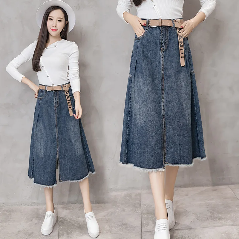 Nantersan Women Jeans Denim Skirt Blue High Waist A Line Midi Skirt Casual Office Lady Long Skirt
Nantersan Women Jeans Denim Skirt Blue High Waist A Line Midi Skirt Casual Office Lady Long Skirt