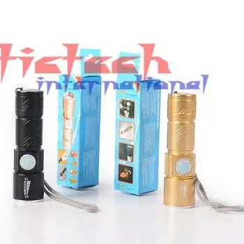 by dhl 200pcs practical USB Handy LED Torch usb Flash Light LED Rechargeable Flashlight Zoomable Lamp For Hunting Black/Gold
by dhl 200pcs practical USB Handy LED Torch usb Flash Light LED Rechargeable Flashlight Zoomable Lamp For Hunting Black/Gold