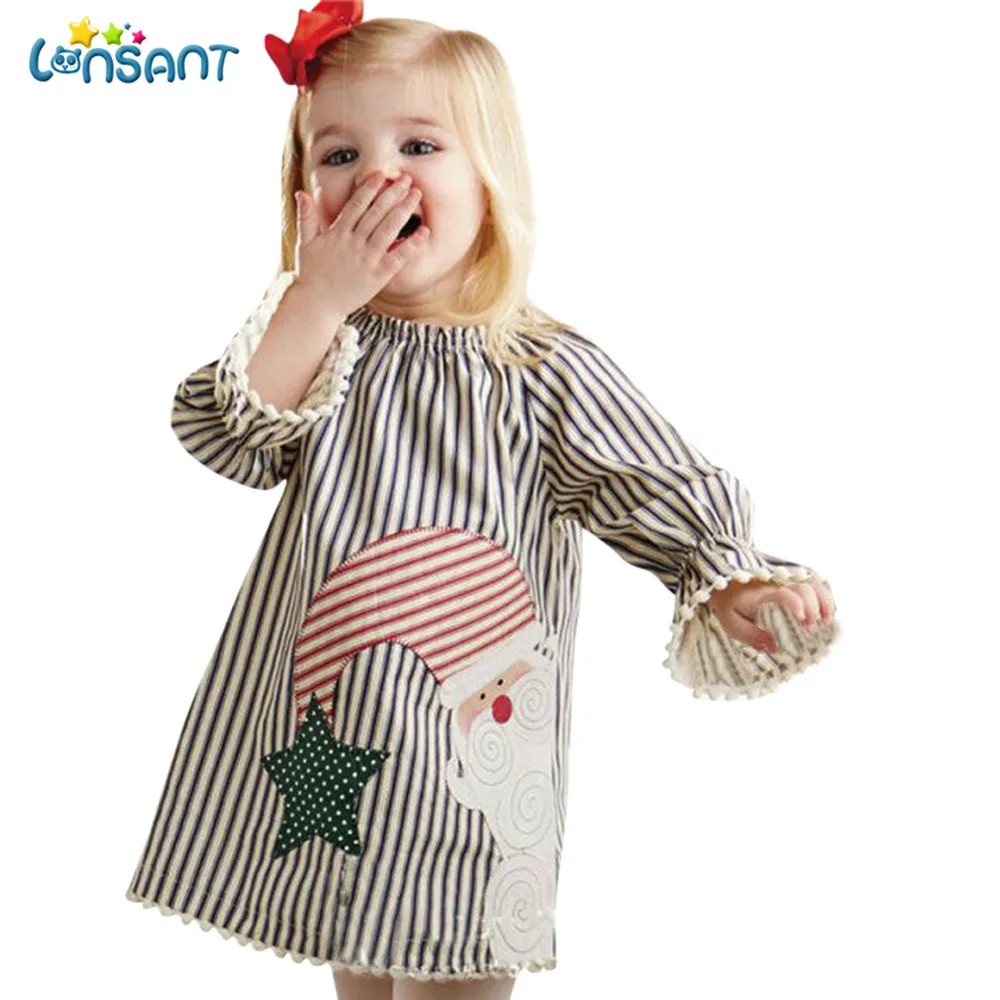 LONSANT 2018 Fashion Baby girls dress Toddler Kids Baby Girls Santa Striped Princess Dress Christmas Outfits Clothes Party Dress
LONSANT 2018 Fashion Baby girls dress Toddler Kids Baby Girls Santa Striped Princess Dress Christmas Outfits Clothes Party Dress