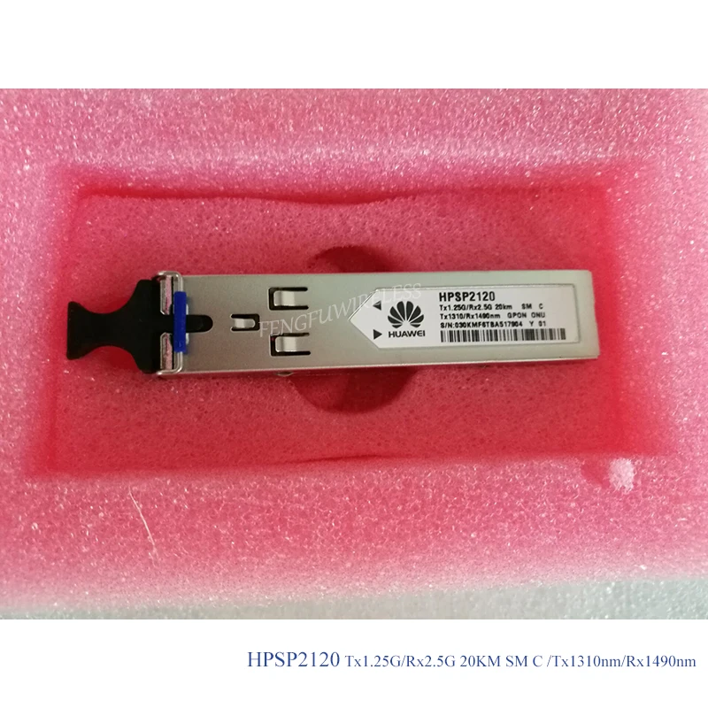 Original Hua wei HPSP2120 Tx1.25G/Rx2.5G 20KM SM C / Tx1310nm/Rx1490nm for Huawei GPON ONU with single SC port, single model
Original Hua wei HPSP2120 Tx1.25G/Rx2.5G 20KM SM C / Tx1310nm/Rx1490nm for Huawei GPON ONU with single SC port, single model