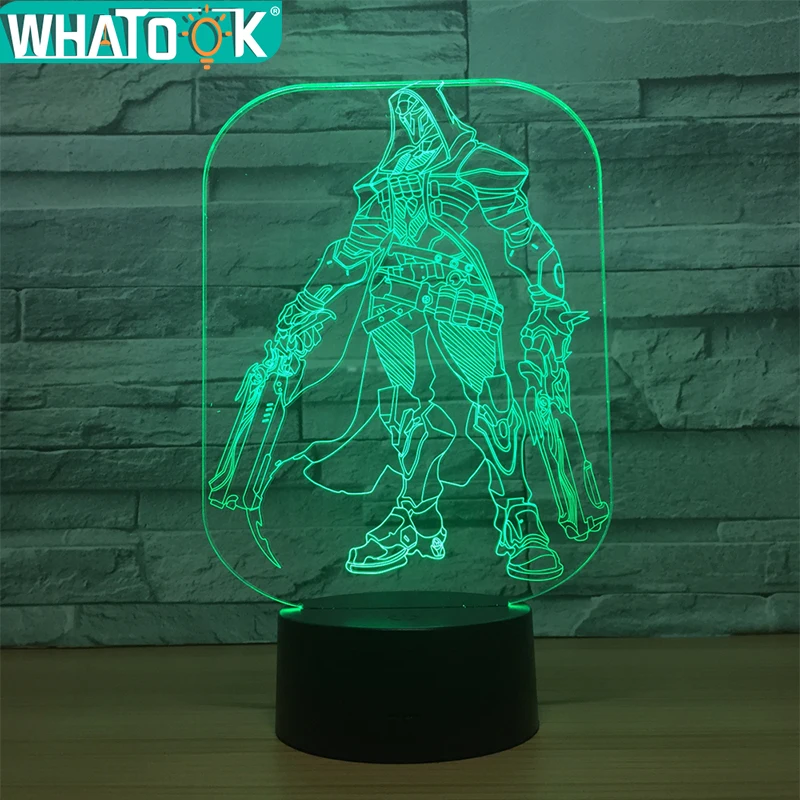 Reaper 3D Lamp LED Night Light Colorful Atmosphere Light 3D Table Lamp With Touch Butoon Usb Led lamp For Children's Toys Gifts
Reaper 3D Lamp LED Night Light Colorful Atmosphere Light 3D Table Lamp With Touch Butoon Usb Led lamp For Children's Toys Gifts