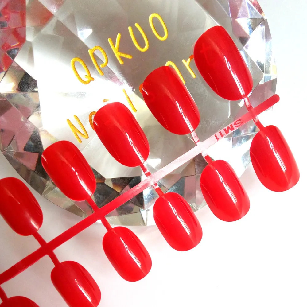 Lady Artificial Fake Nails Oval Top Clear Deep Red False Nails Plastic Soft Candy Short Nail Tips 24Pcs/ set 156Q
Lady Artificial Fake Nails Oval Top Clear Deep Red False Nails Plastic Soft Candy Short Nail Tips 24Pcs/ set 156Q