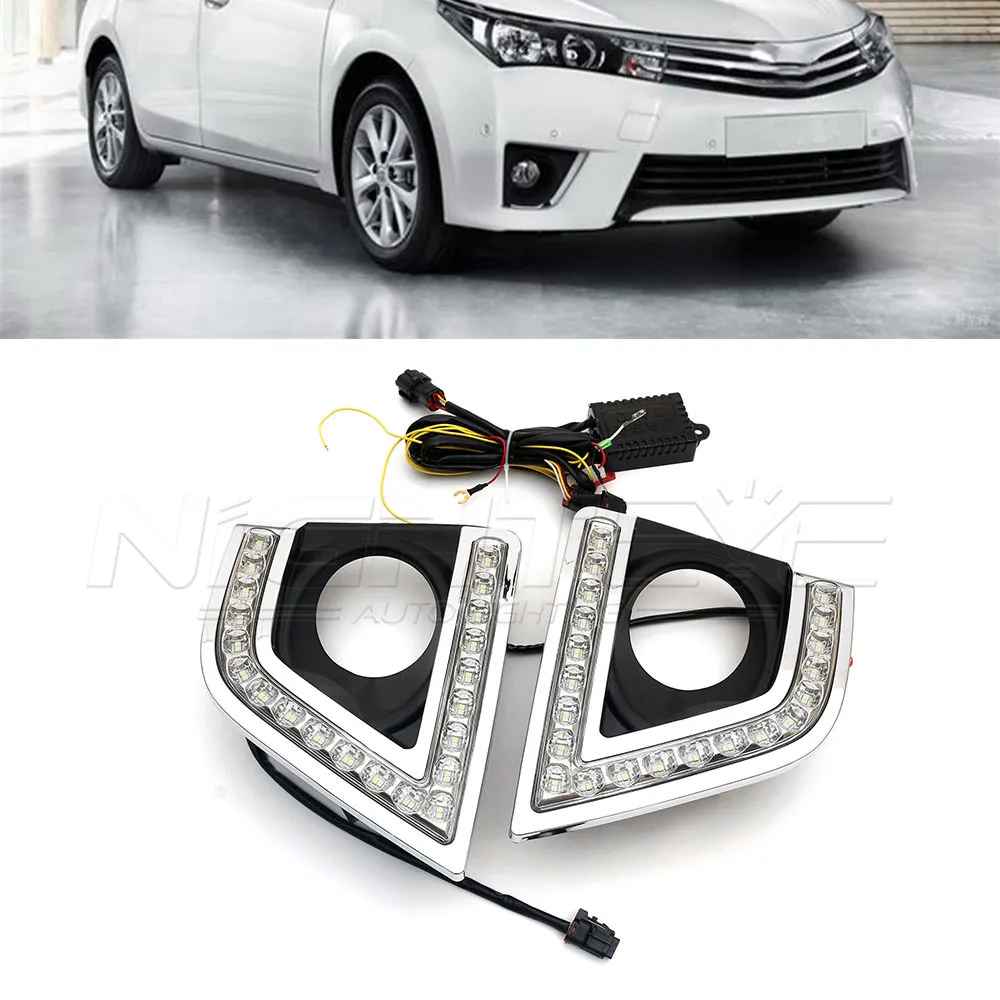For TOYOTA COROLLA 2014-2017 Car-special LED Daytime Running Light Fog Lamp Cover DRL with Turn Signal Yellow D15
For TOYOTA COROLLA 2014-2017 Car-special LED Daytime Running Light Fog Lamp Cover DRL with Turn Signal Yellow D15