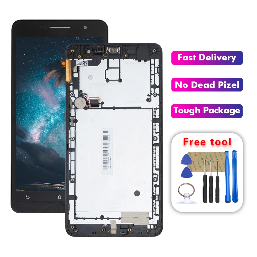 ЖК-дисплей для Asus Zenfone 6 A600CG A601CG T00G дисплей с сенсорным экраном и дигитайзером в