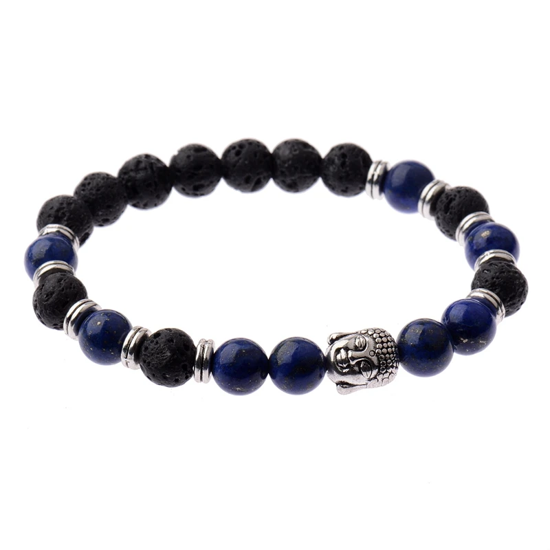 DOUVEI Handmade Silver Buddha Natural Stone Budha Bracelets & Bangles Black Lava Beads Bracelets For Women Men Jewelry
DOUVEI Handmade Silver Buddha Natural Stone Budha Bracelets & Bangles Black Lava Beads Bracelets For Women Men Jewelry