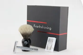 Frank Shaving-DE Safety Razor, Best Pure Badger(P)Hair Brush 20mm,5 Feather blades, Gift Shaving Set/Kit #S2016107+FREE SHIPPING
Frank Shaving-DE Safety Razor, Best Pure Badger(P)Hair Brush 20mm,5 Feather blades, Gift Shaving Set/Kit #S2016107+FREE SHIPPING