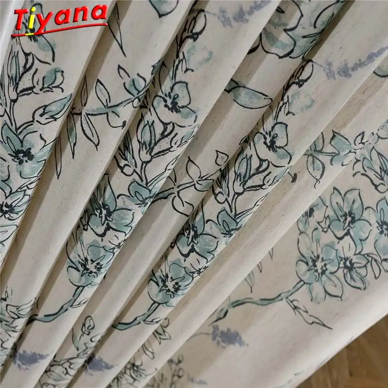 Cotton Linen Blackout Curtains Drapes Drops Door Window Treatment