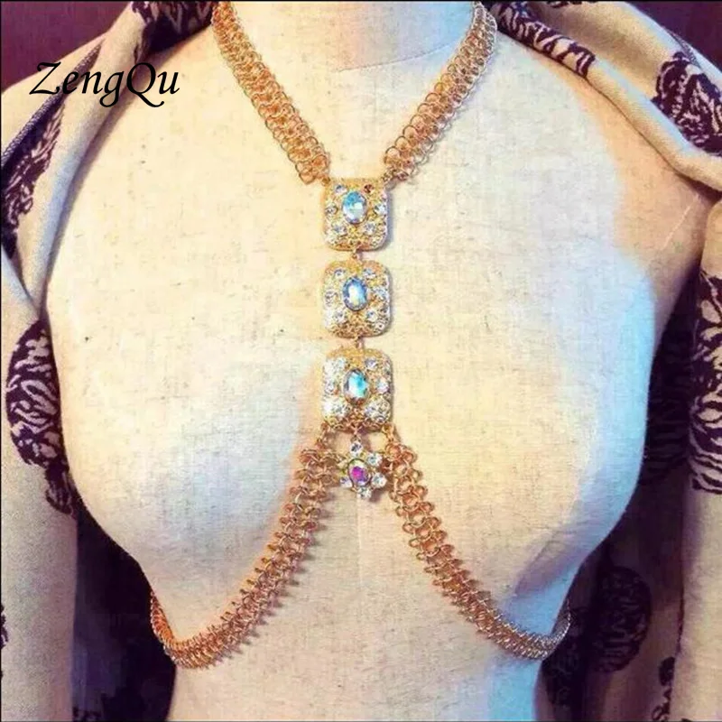 Hot fashion sexy rock halterneck Choker Metal Chain harness crystal belt for body waist Belt bra lingerie
Hot fashion sexy rock halterneck Choker Metal Chain harness crystal belt for body waist Belt bra lingerie