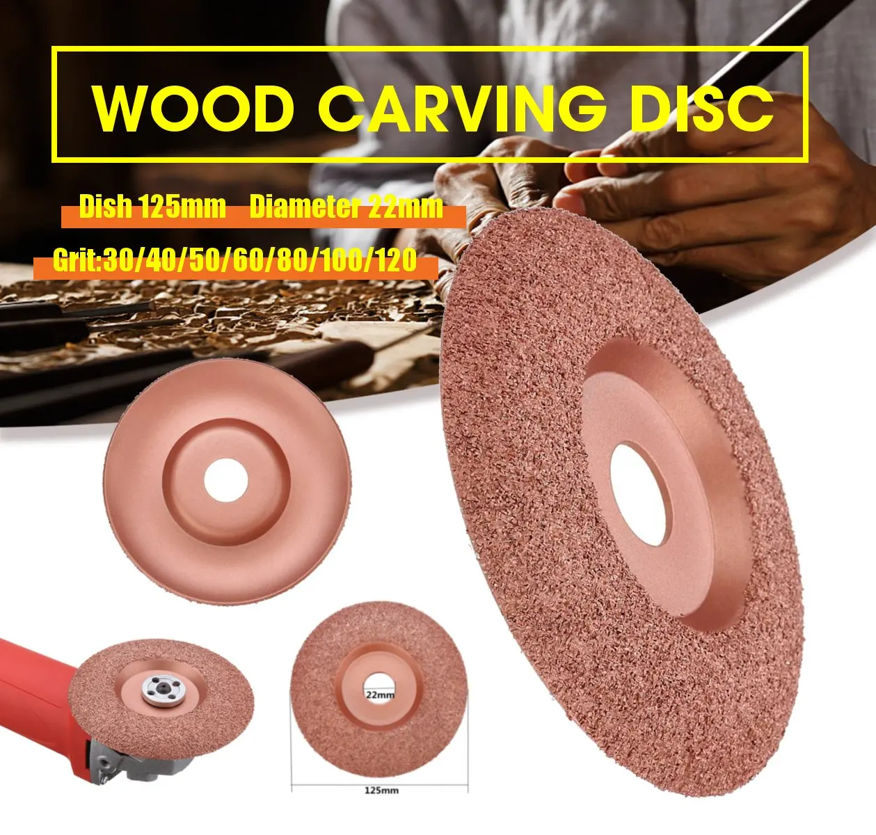 125mm Diameter 22mm Bore Tungsten Carbide Shaping Dish Wood Shaping Disc Wood Carving Disc Angle Grinder Disc
125mm Diameter 22mm Bore Tungsten Carbide Shaping Dish Wood Shaping Disc Wood Carving Disc Angle Grinder Disc