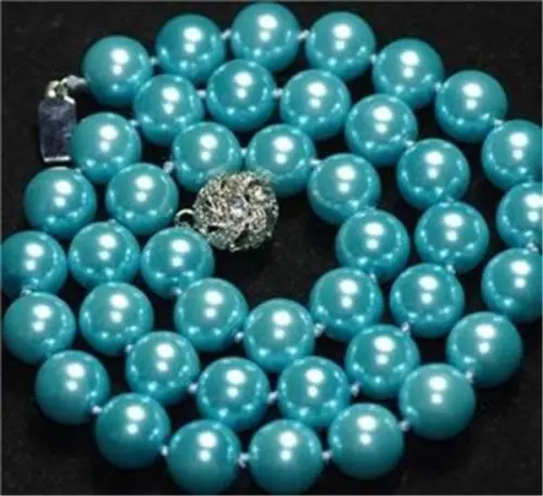 FREE SHIPPING *******Rare 10mm light blue South Sea shell Pearl Necklace 18" AAA##QF337
FREE SHIPPING *******Rare 10mm light blue South Sea shell Pearl Necklace 18" AAA##QF337