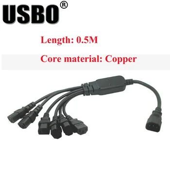 Black 0.5M PVC Copper CE certificed IEC320 C14 to 6-C13 extension cord high quality chassis cabinet PDU server power fork cable
Black 0.5M PVC Copper CE certificed IEC320 C14 to 6-C13 extension cord high quality chassis cabinet PDU server power fork cable