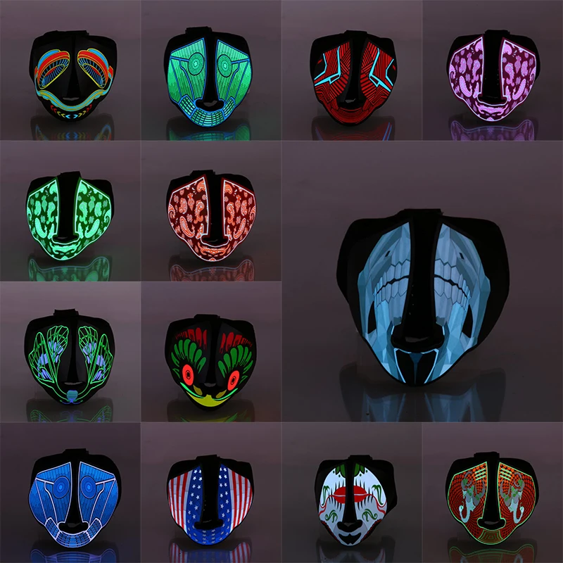 LED Masks Clothing Big Terror Masks Halloween Cold Light Helmet Fire Festival Party Glowing Dance Steady On Driver Party Decor
LED Masks Clothing Big Terror Masks Halloween Cold Light Helmet Fire Festival Party Glowing Dance Steady On Driver Party Decor